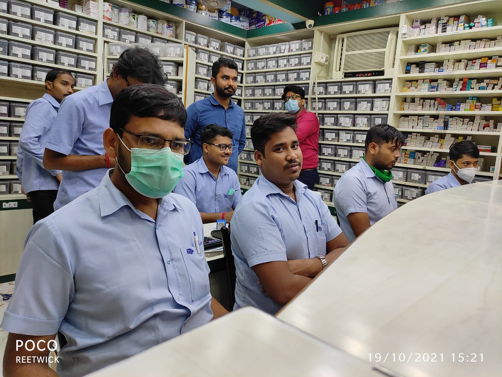 Medicine shop assistant /prescription expert Mr. S. Ghosh in Baranagar Noapara