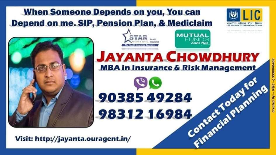 LIC agent Mr. Jayanta Chowdhury in Ichapur